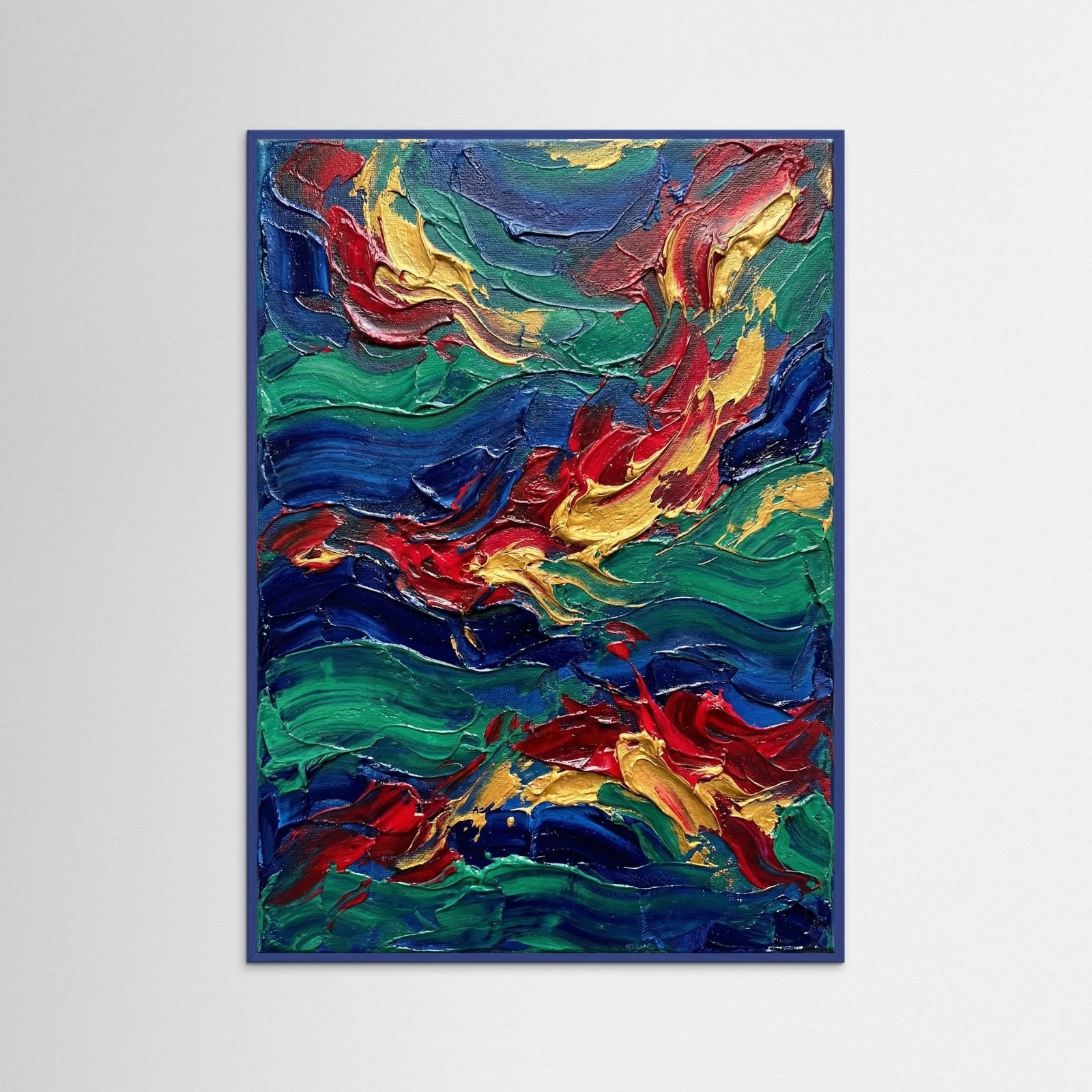 Blue Wood Vibrant Expression