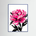 Blue Wood Vibrant Floral Embrace