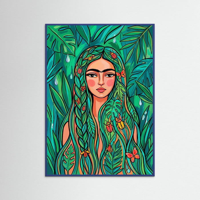 Blue Wood Vibrant Frida