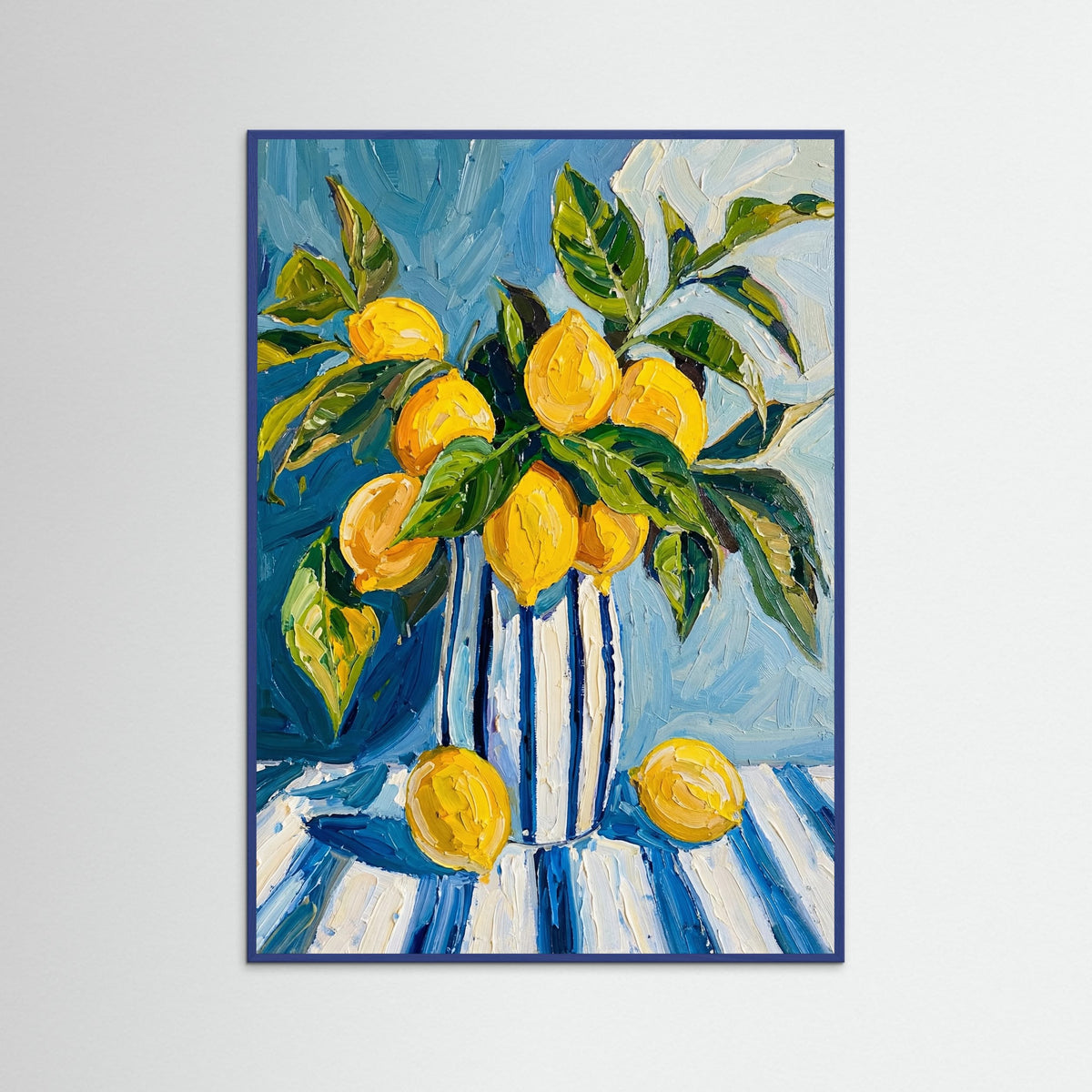 Blue Wood Vibrant Lemon Stillness