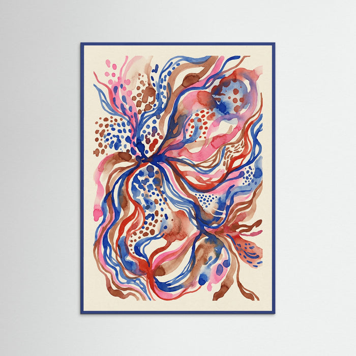 Blue Wood Vibrant Organic Flow