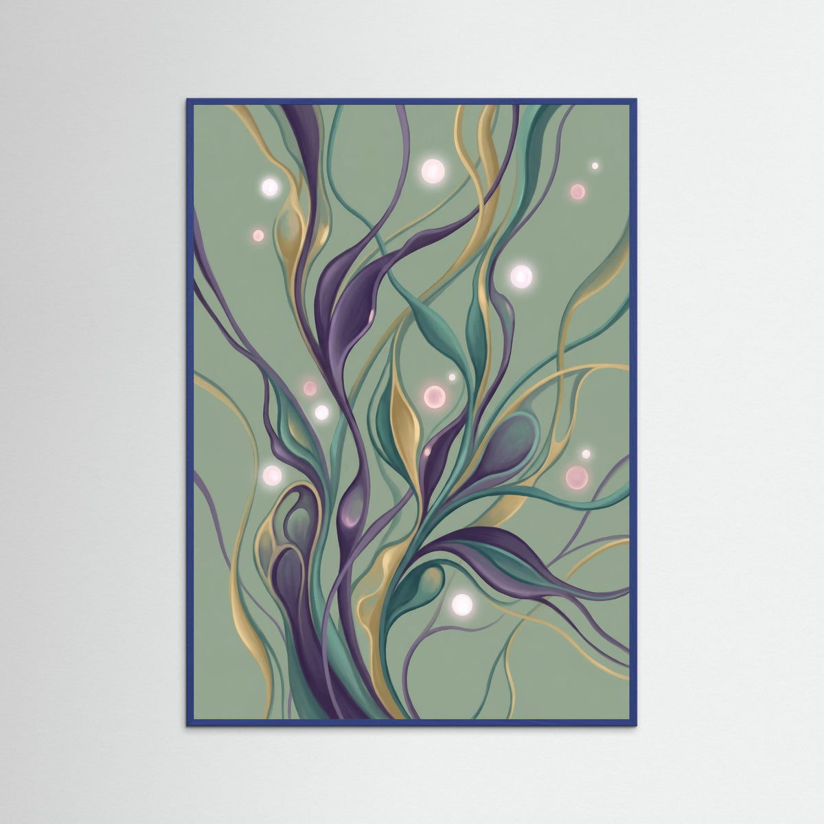 Blue Wood Vibrant Organic Forms