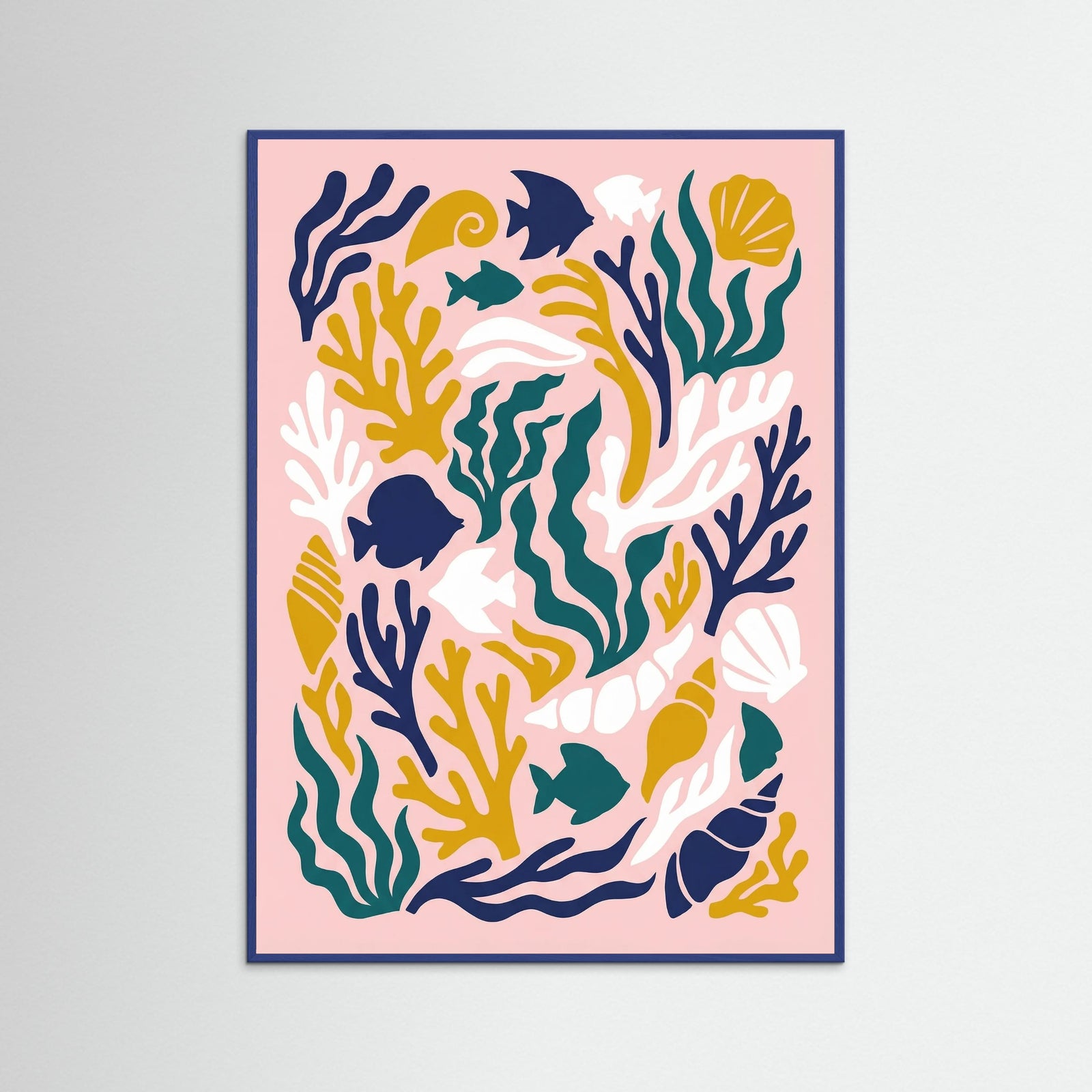 Blue Wood Vibrant Paper Cutouts