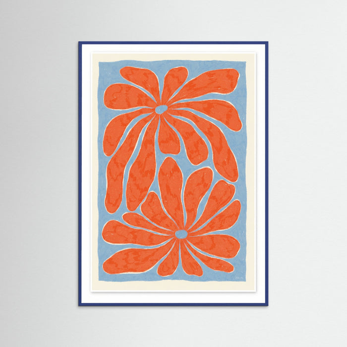 Blue Wood Vibrant Petal Burst