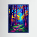 Blue Wood Vibrant River Flow