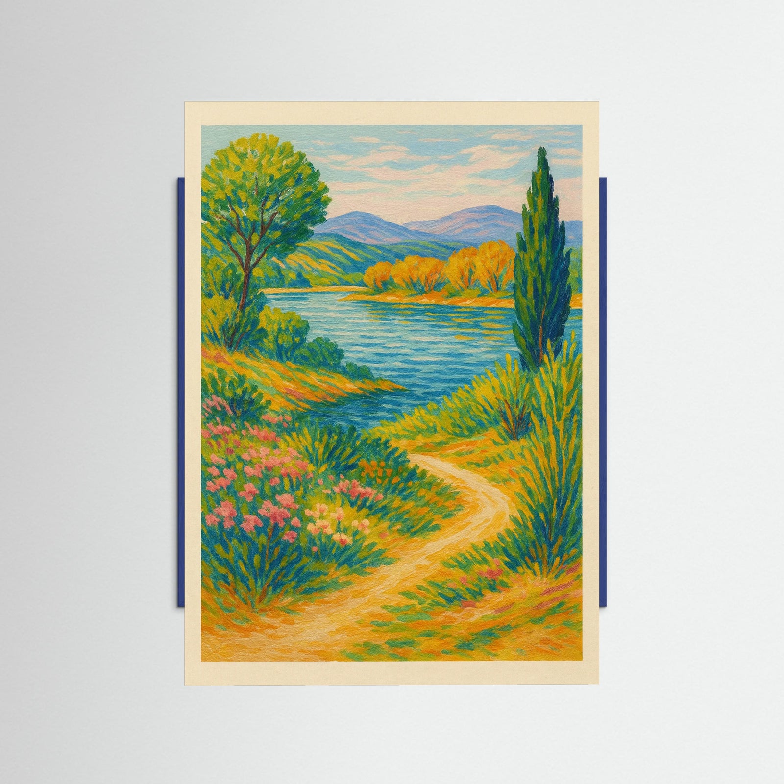 Blue Wood Vibrant Rural Pathway