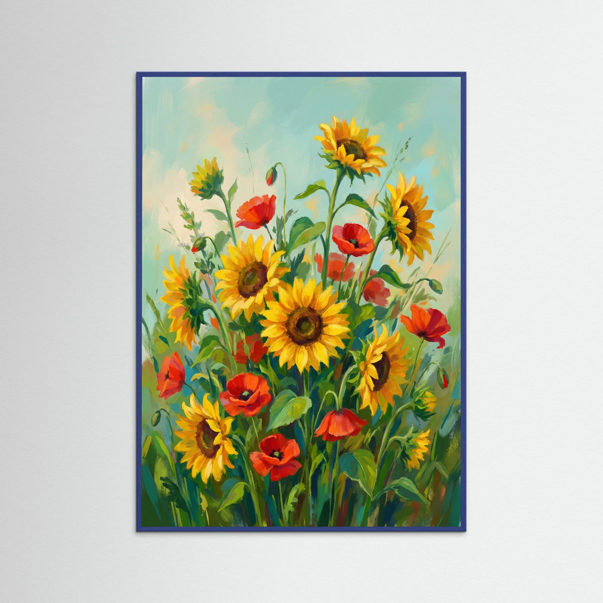 Blue Wood Vibrant Still Life