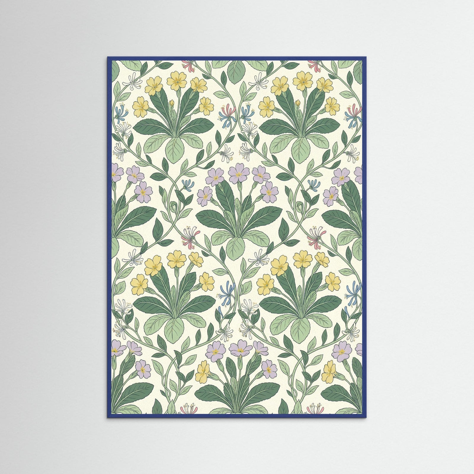 Blue Wood Victorian Floral Harmony