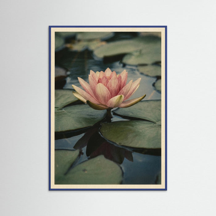 Blue Wood Vintage Lotus Study