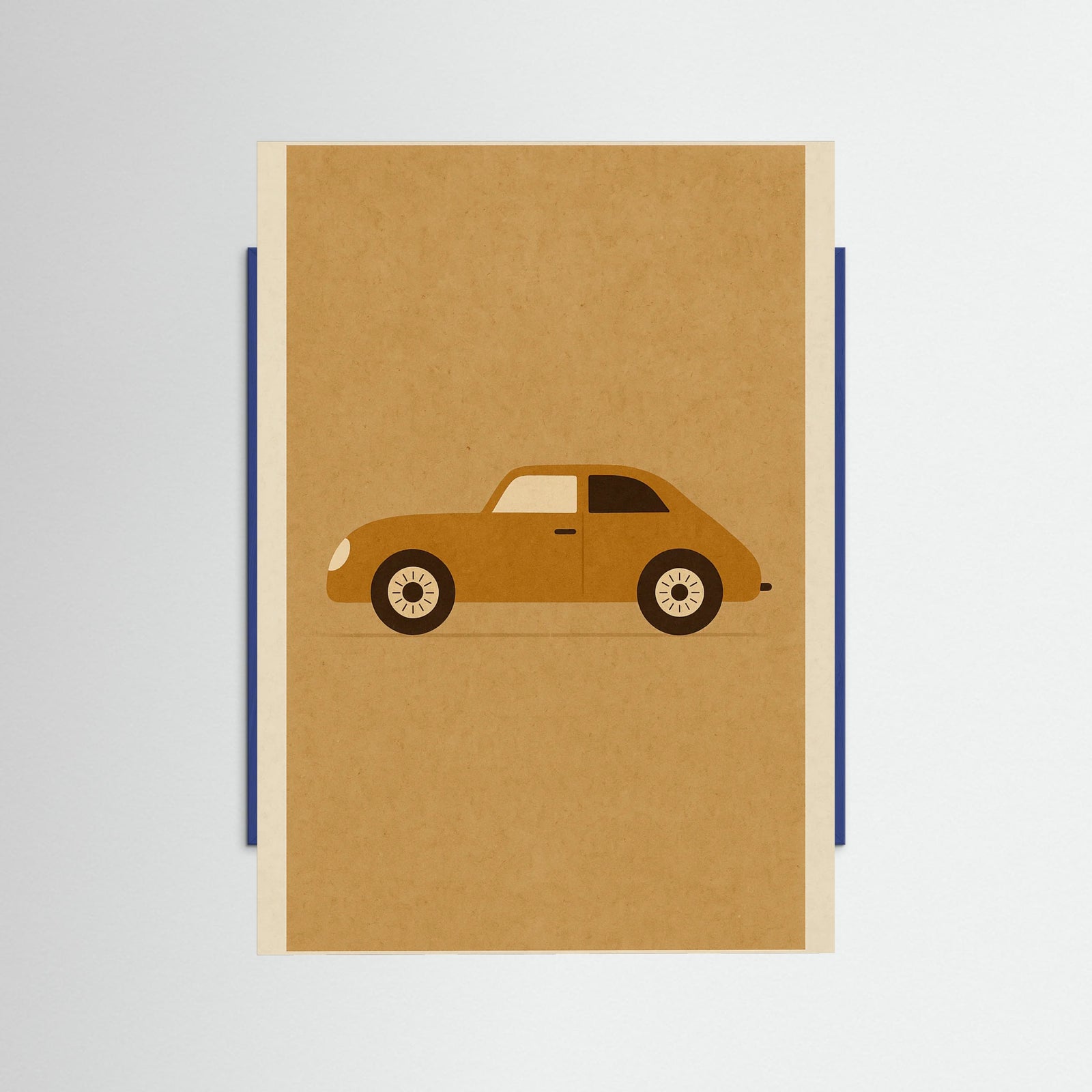 Blue Wood Vintage Racecar