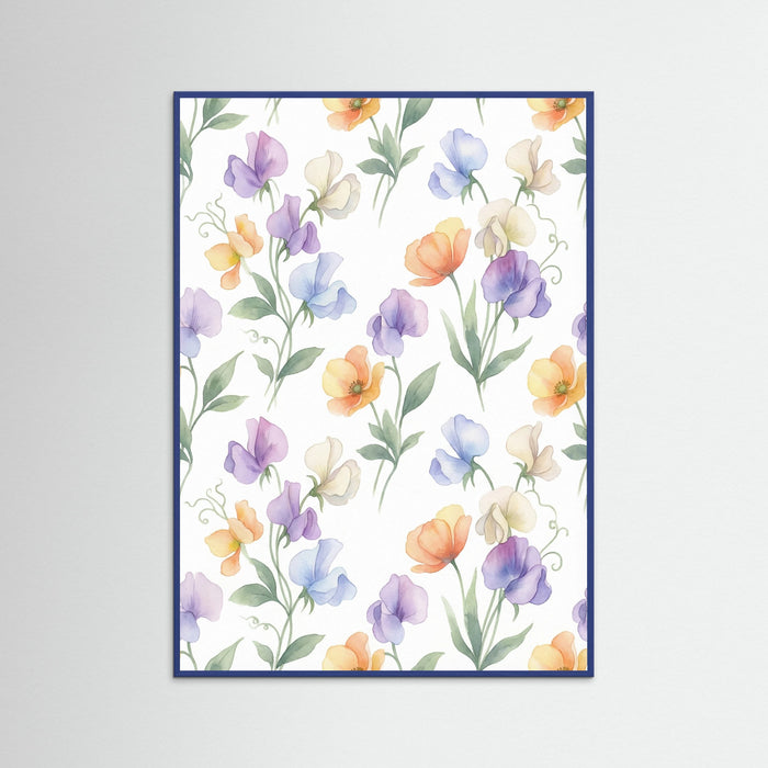 Blue Wood Vintage Rose Blooms