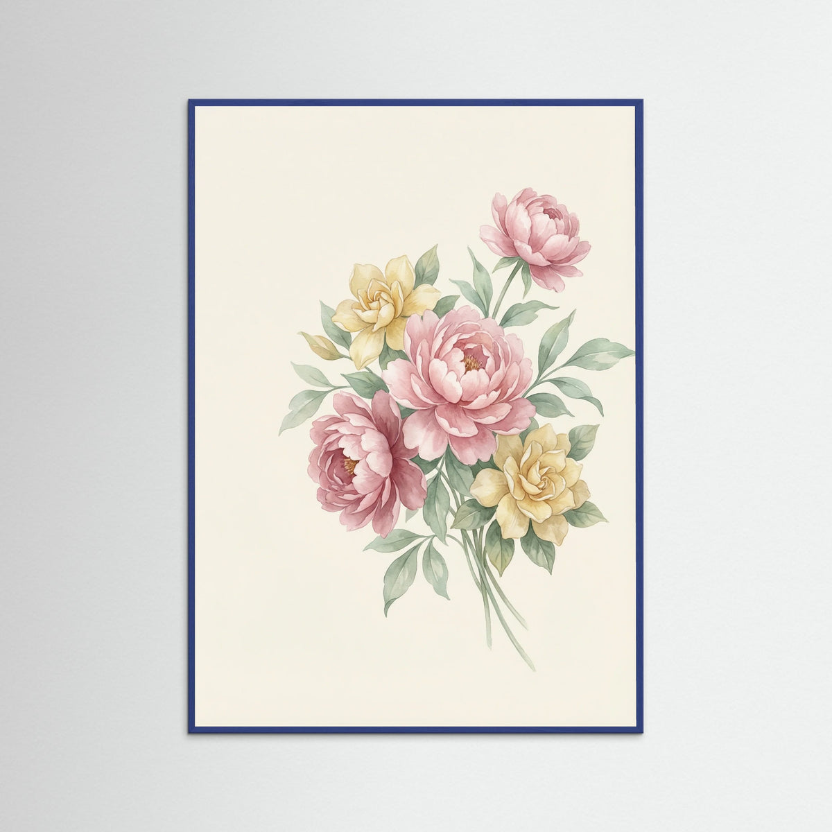 Blue Wood Vintage Rose Scatter