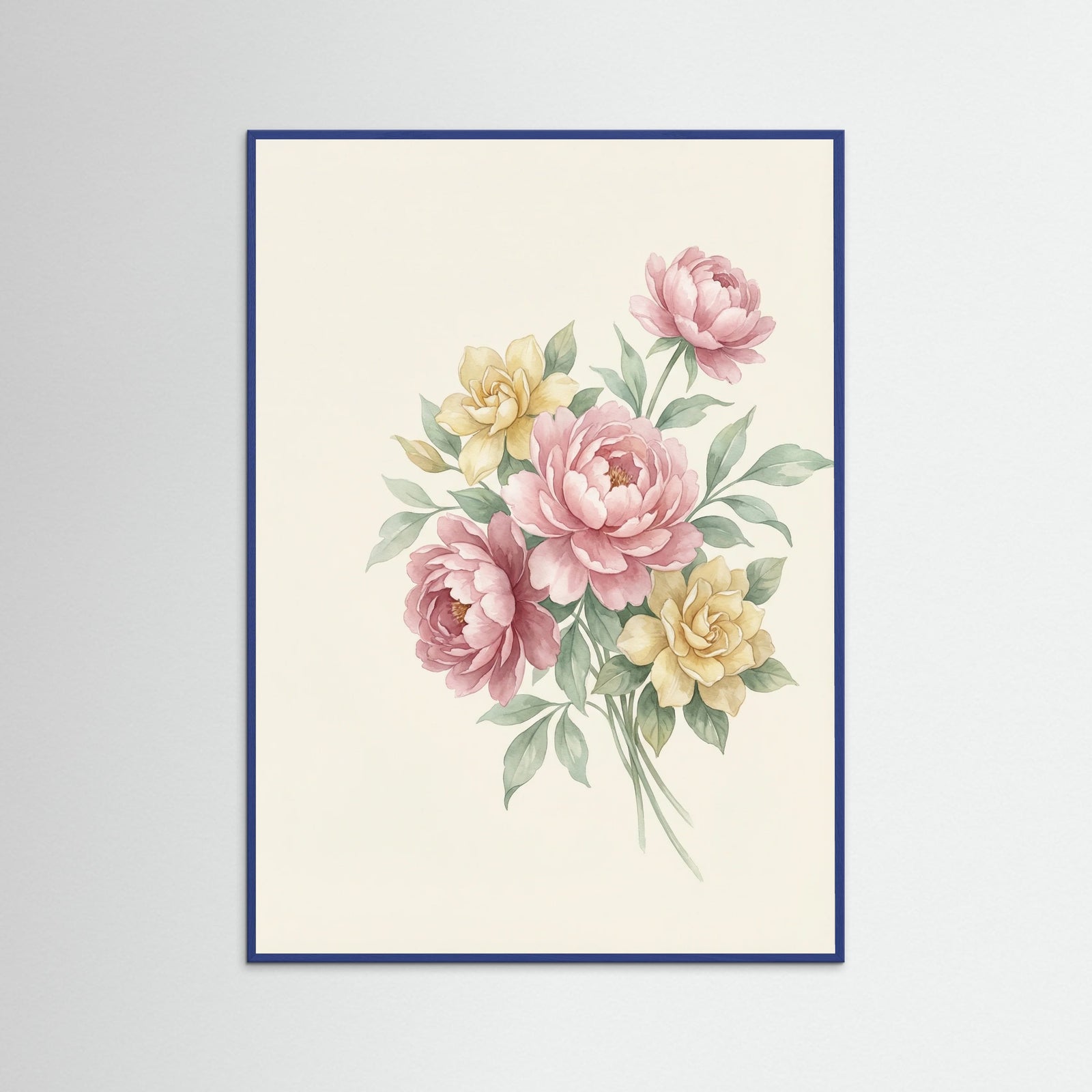 Blue Wood Vintage Rose Scatter