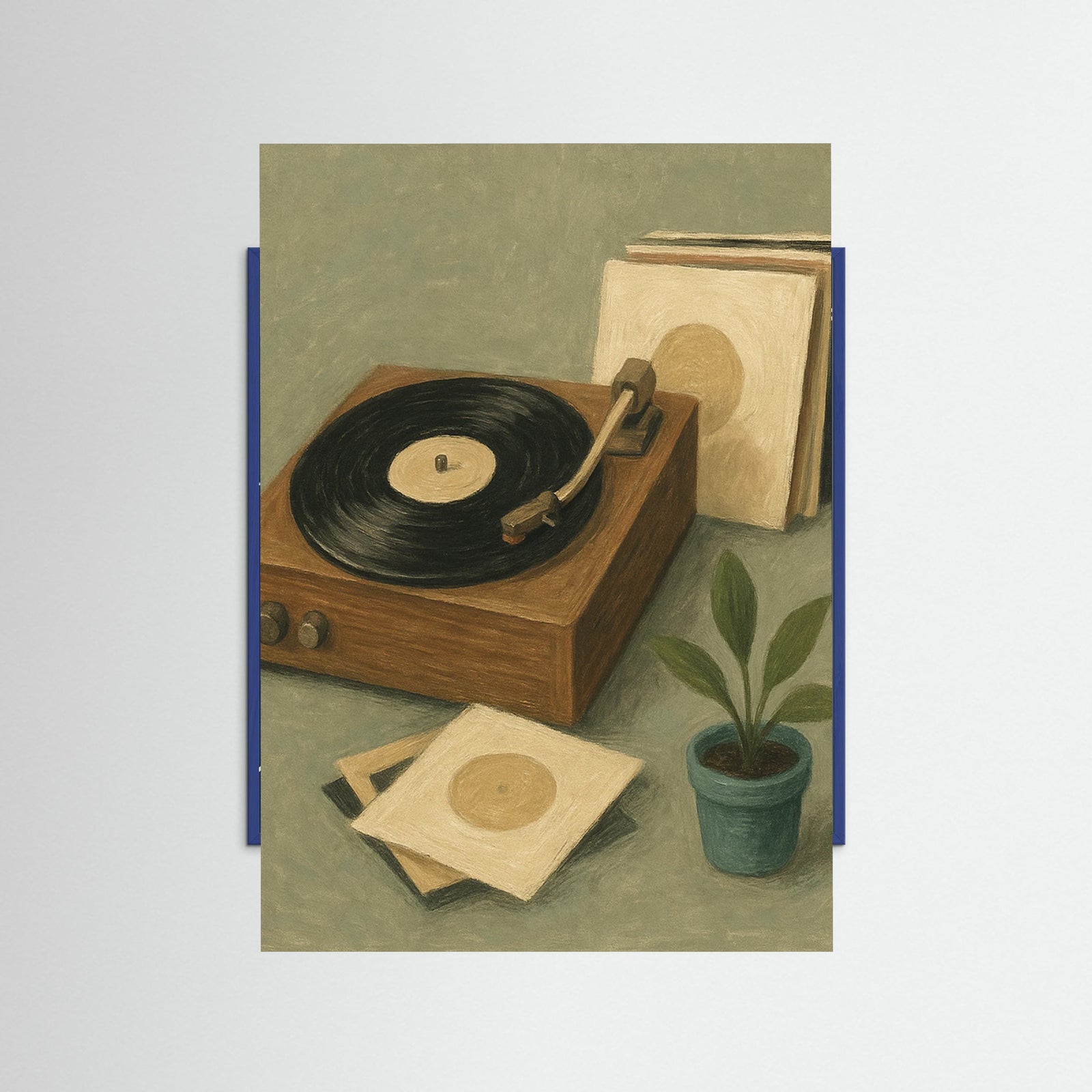 Blue Wood Vintage Vinyls
