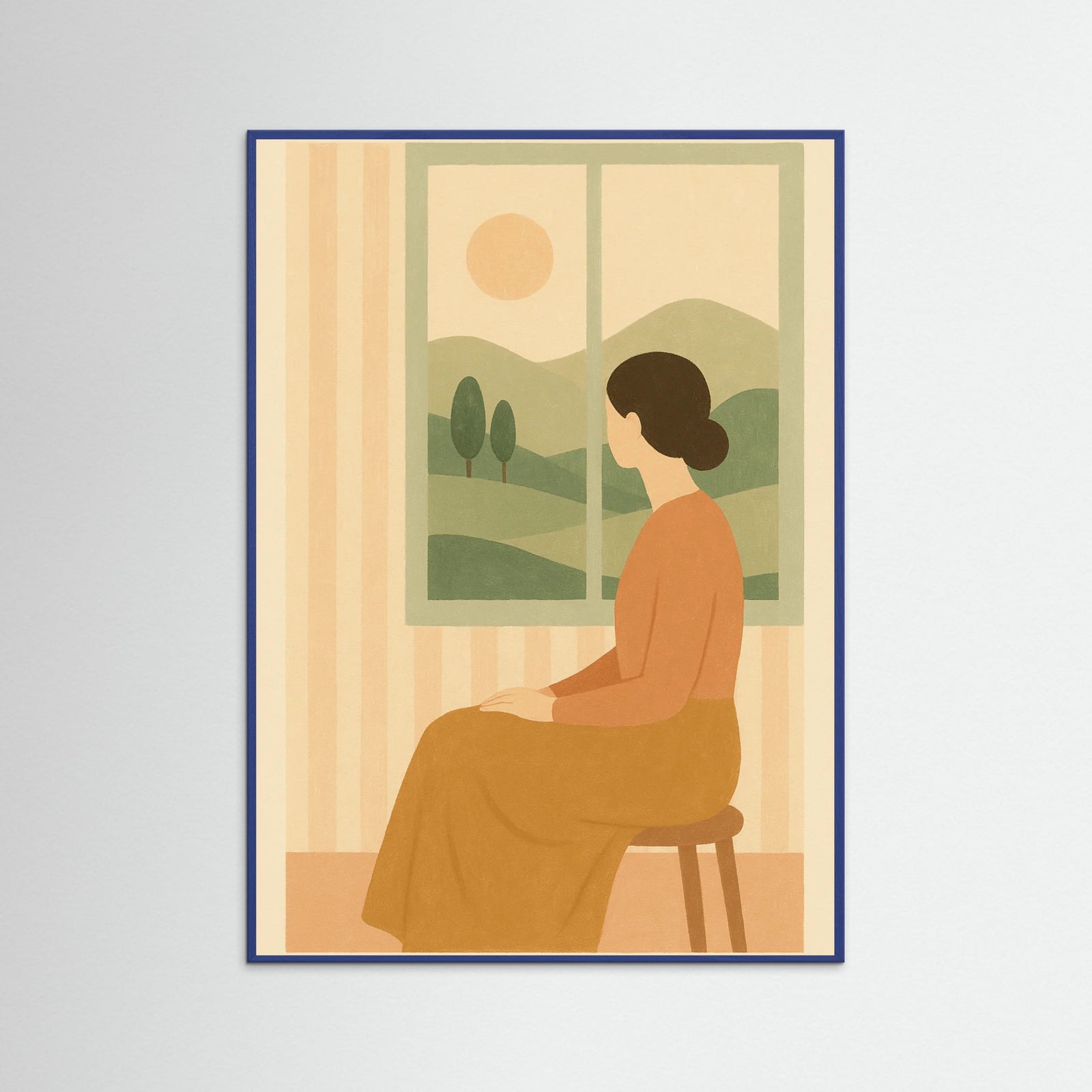 Blue Wood Warm Embraces