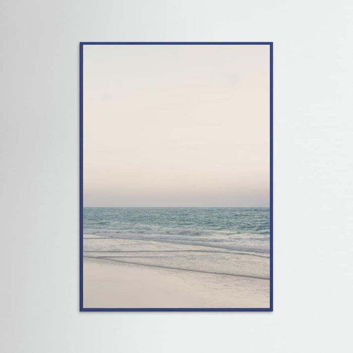 Warm Serene Beach Landscape Clear Sky Poster – plakat og kunsttryk