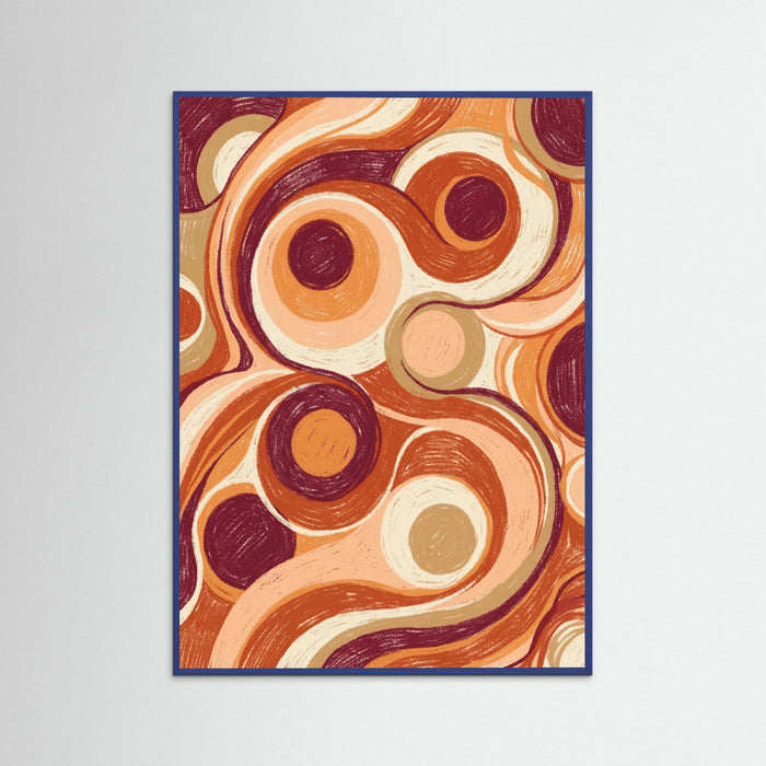 Blue Wood Warm Swirls