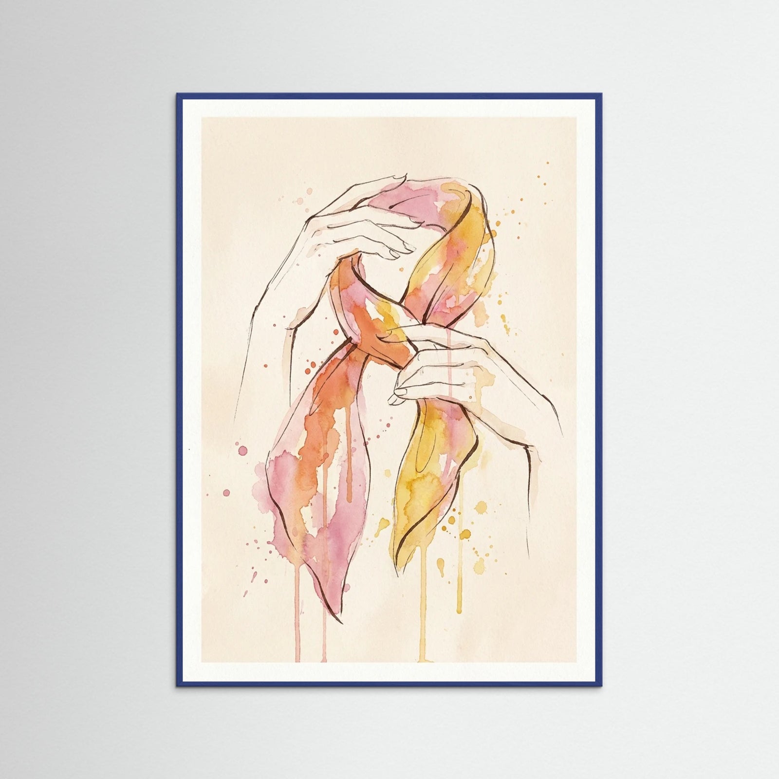 Blue Wood Watercolor Muse