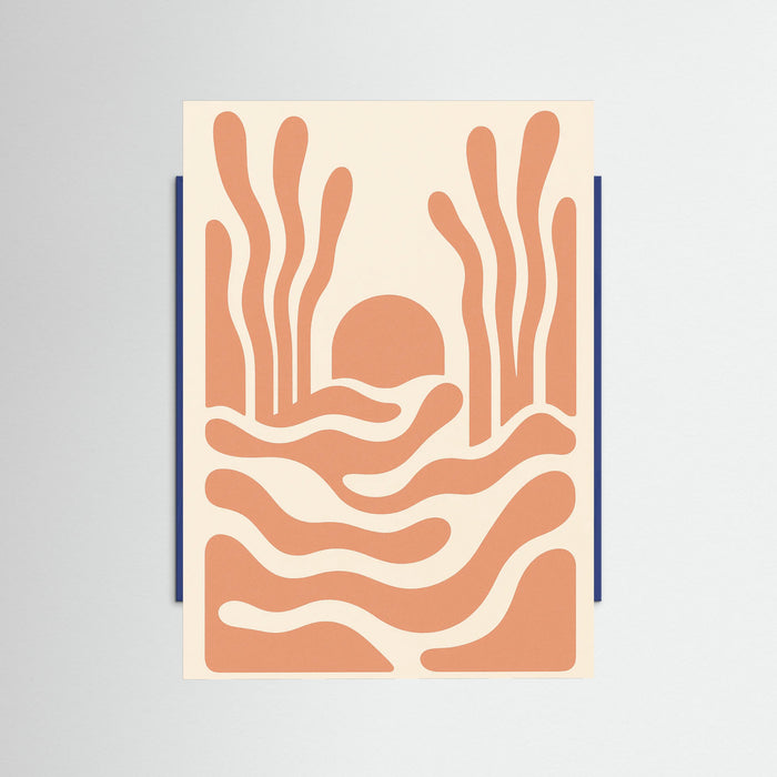 Blue Wood Wave Embrace