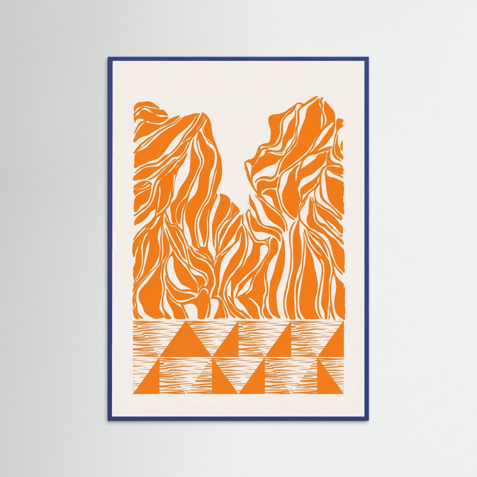 Blue Wood Wavy Ascent