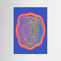 Blue Wood Wavy Checkers Bloom