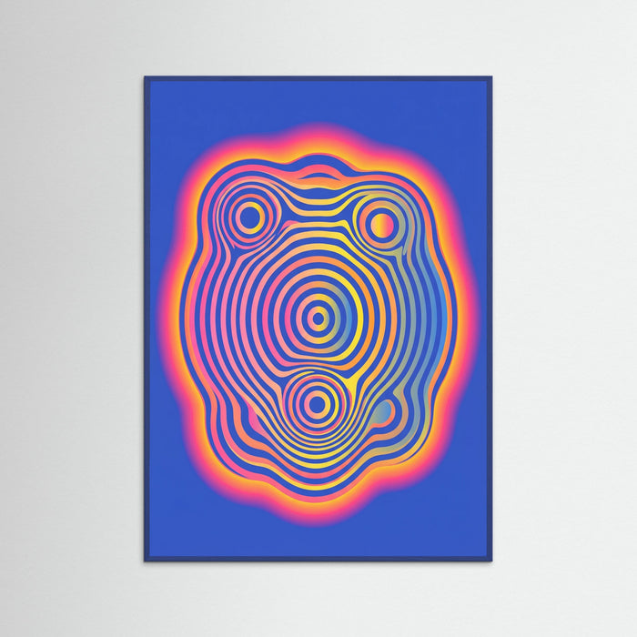 Blue Wood Wavy Checkers Bloom
