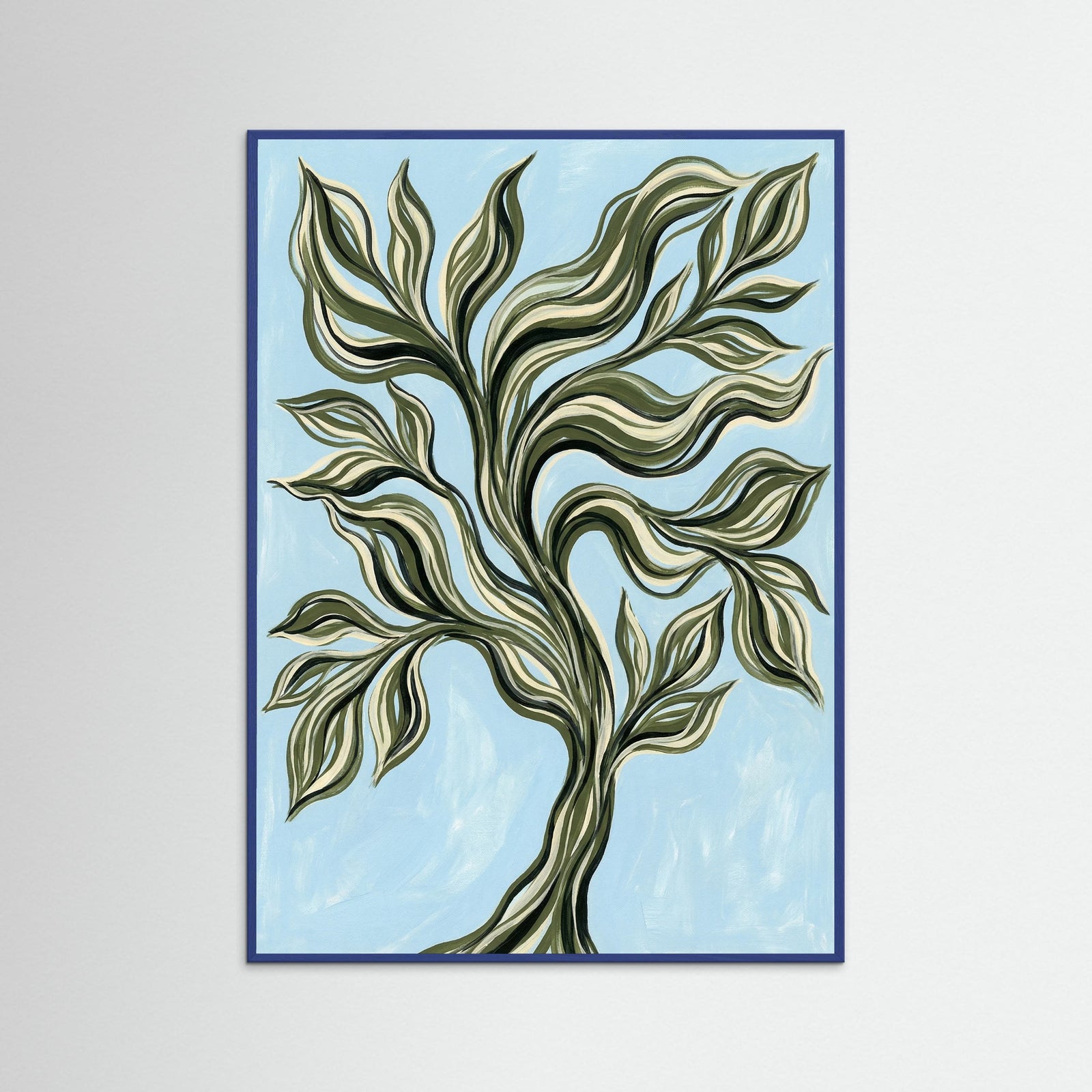 Blue Wood Wavy Garment