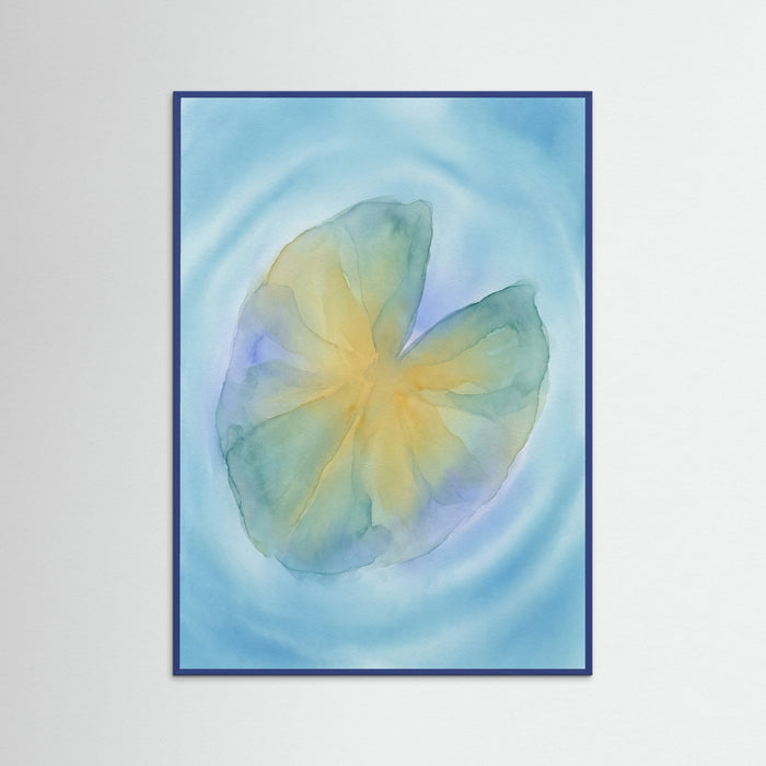 Blue Wood Wavy Petals Dance