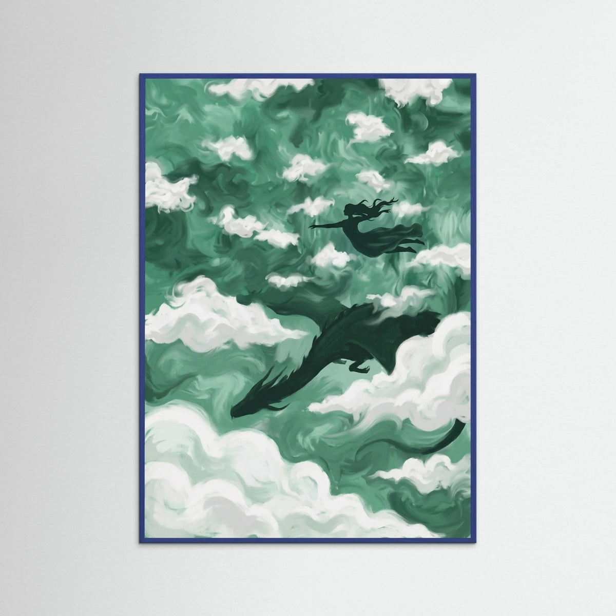 Blue Wood Whimsical Ascent