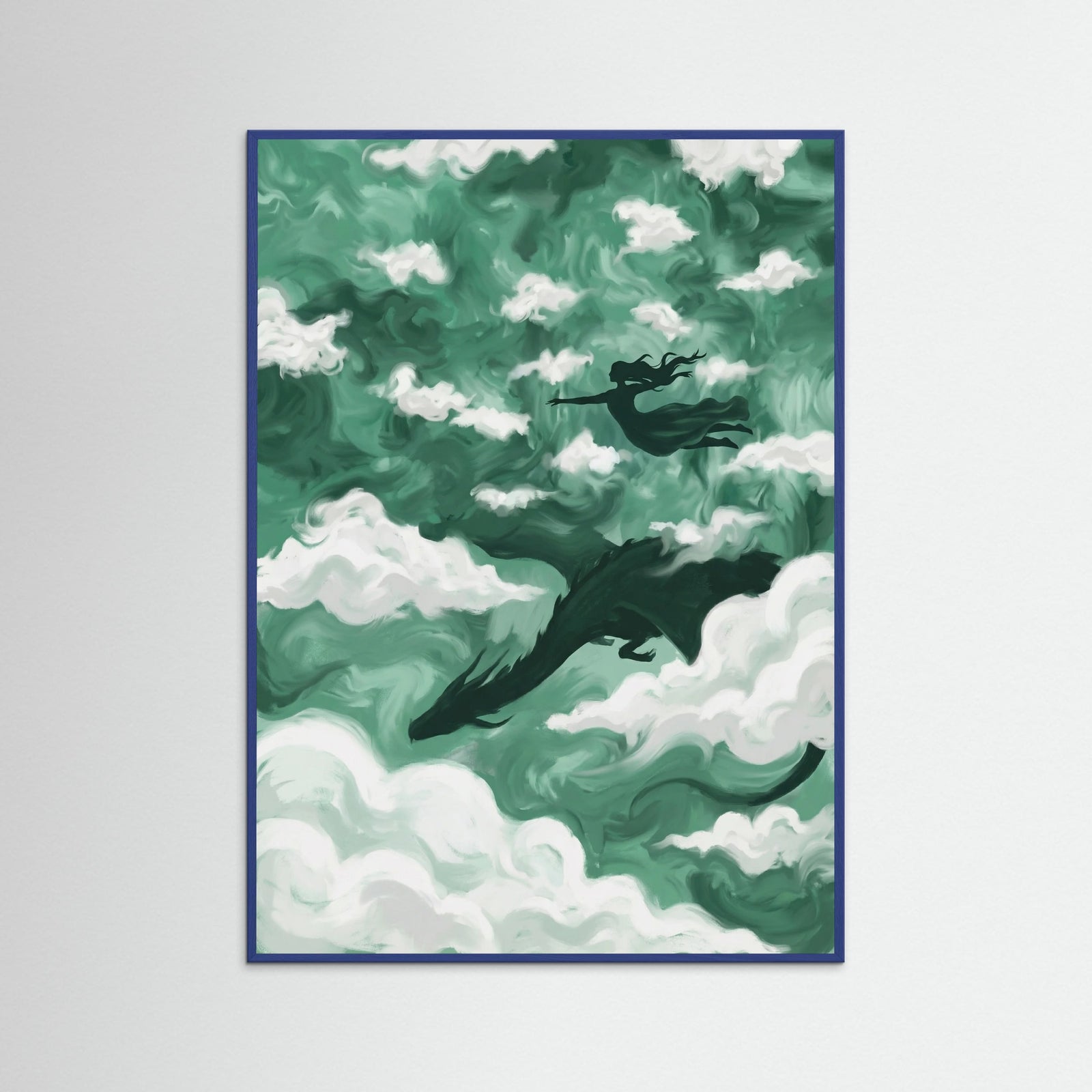Blue Wood Whimsical Ascent