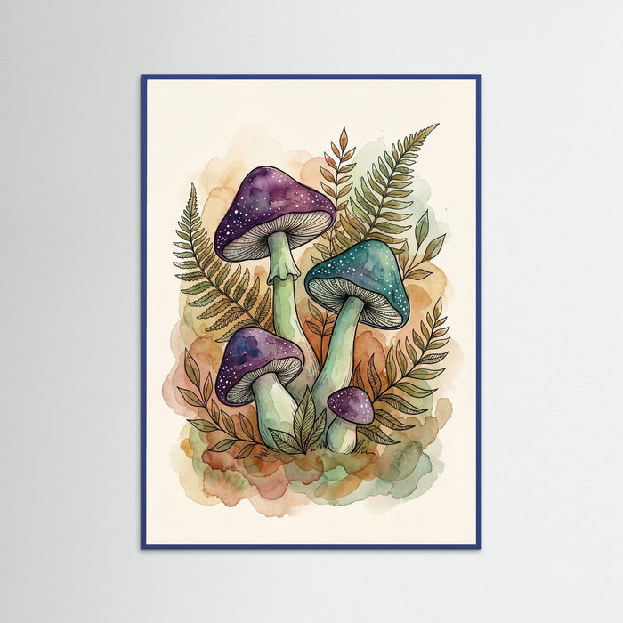 Blue Wood Whimsical Bloom