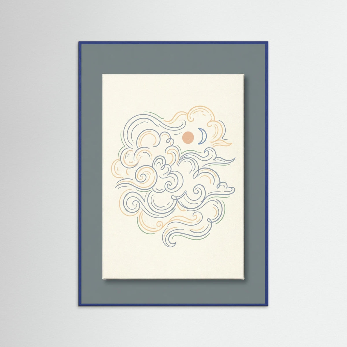 Blue Wood Whimsical Echoes