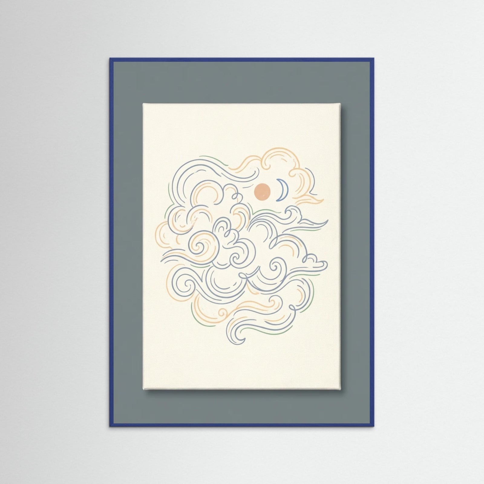 Blue Wood Whimsical Echoes