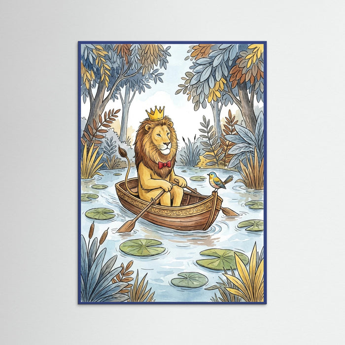 Blue Wood Whimsical Elephant Flight