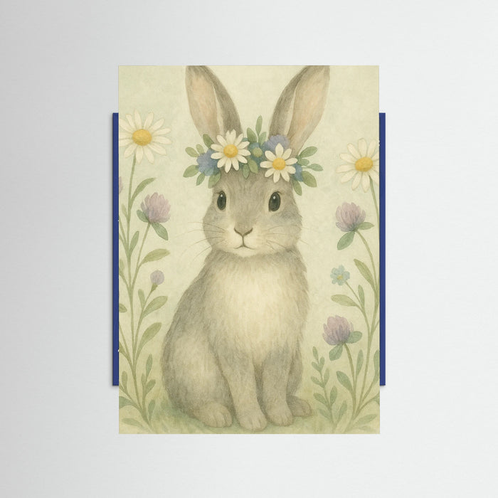 Blue Wood Whimsical Rabbit