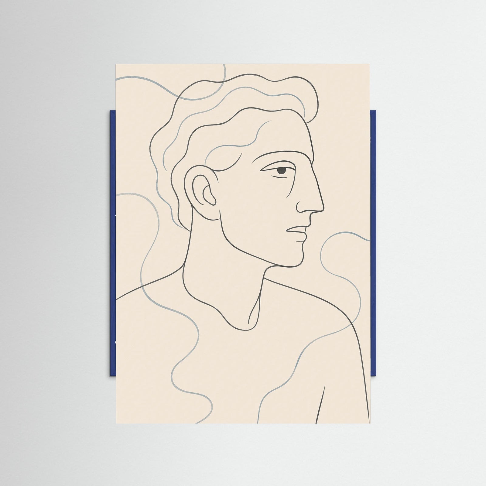 Blue Wood Whispering Lines