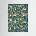 Blue Wood Wild Tulip Pattern