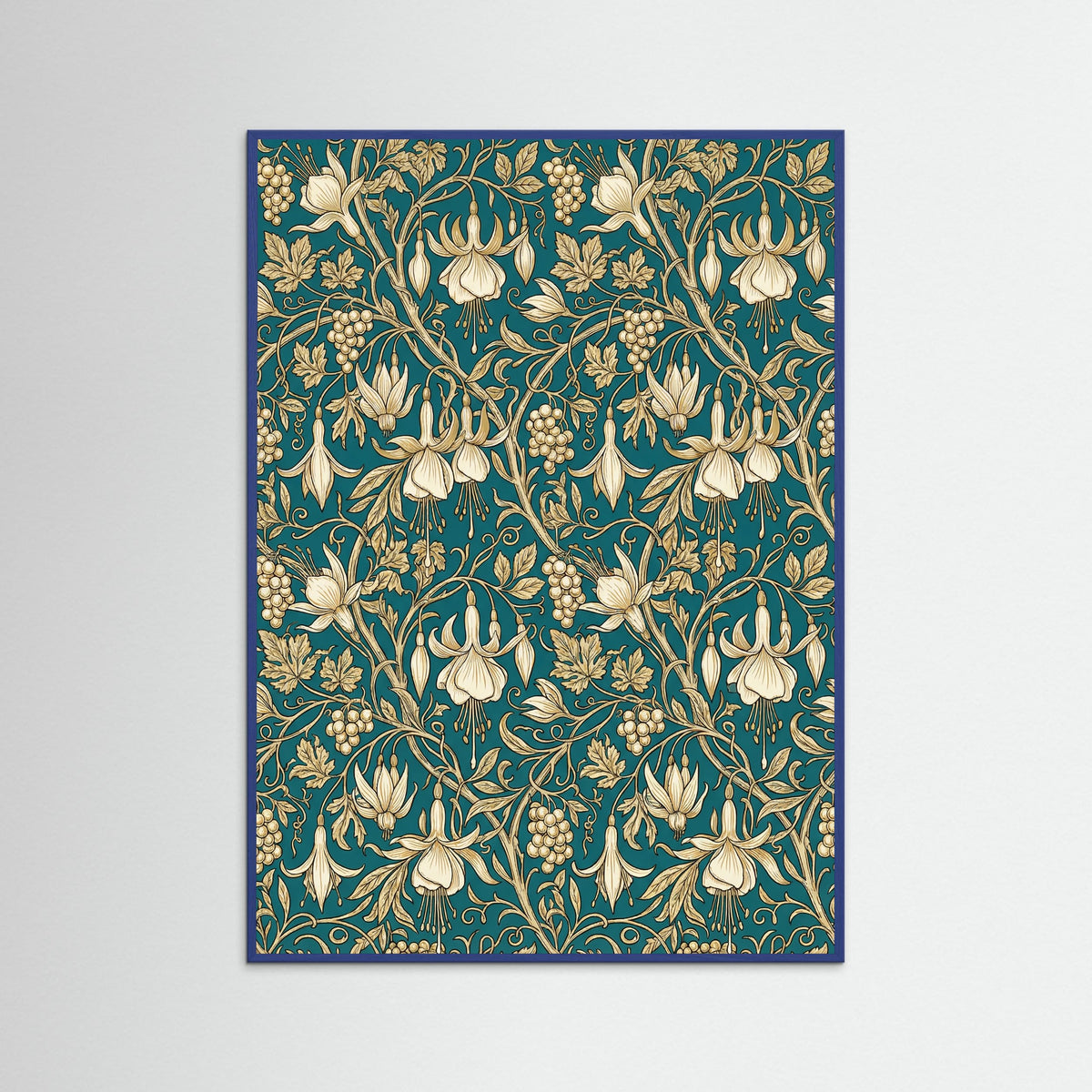 Blue Wood Wild Tulip Pattern