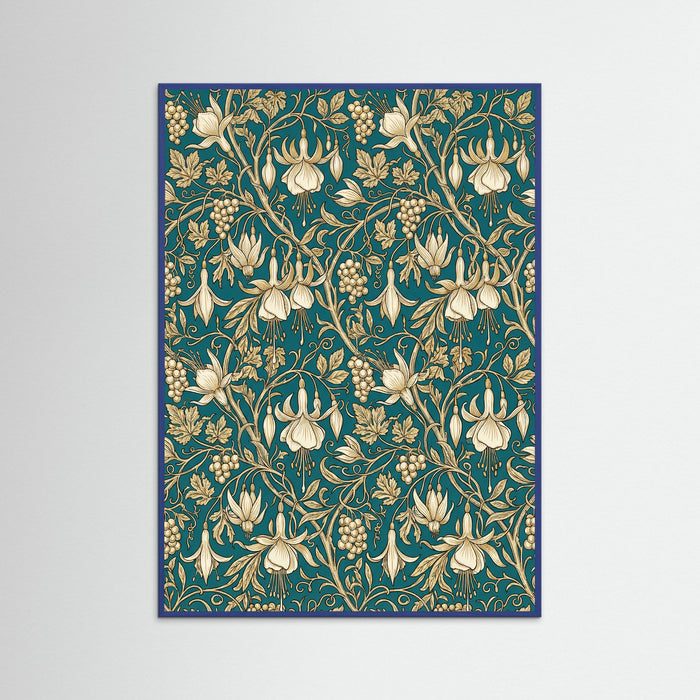 Blue Wood Wild Tulip Pattern