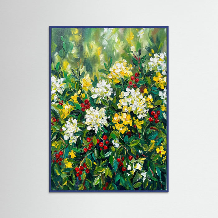 Blue Wood Wildflower Burst