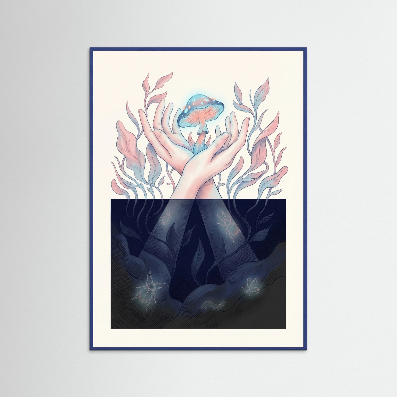 Blue Wood Winged Contemplation