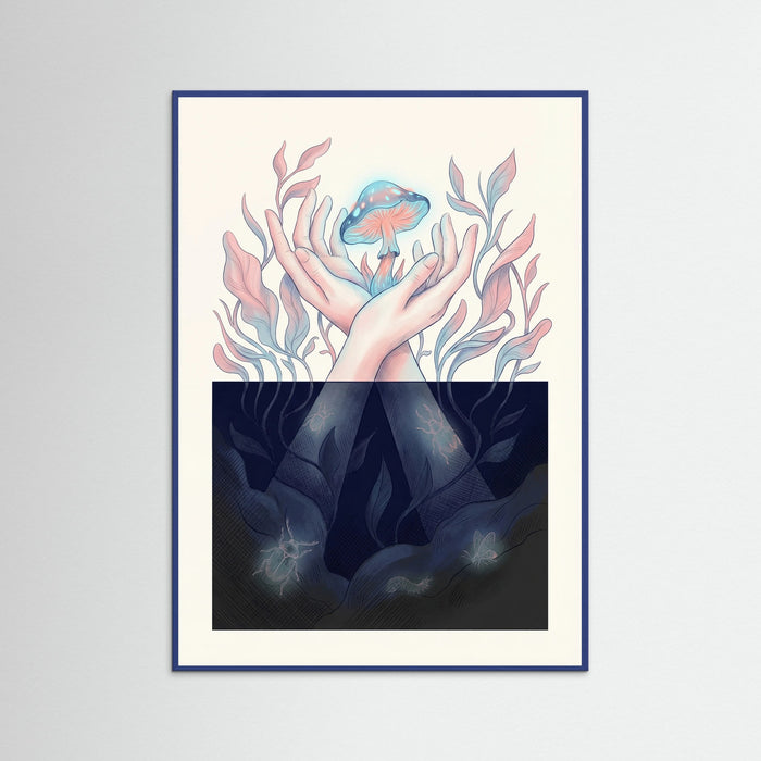 Blue Wood Winged Contemplation