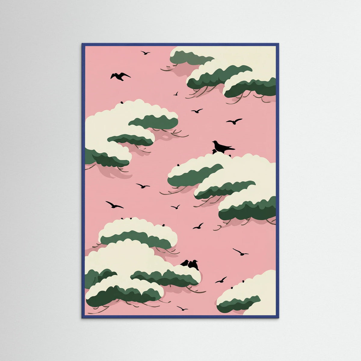 Blue Wood Winter Cloud Serenity