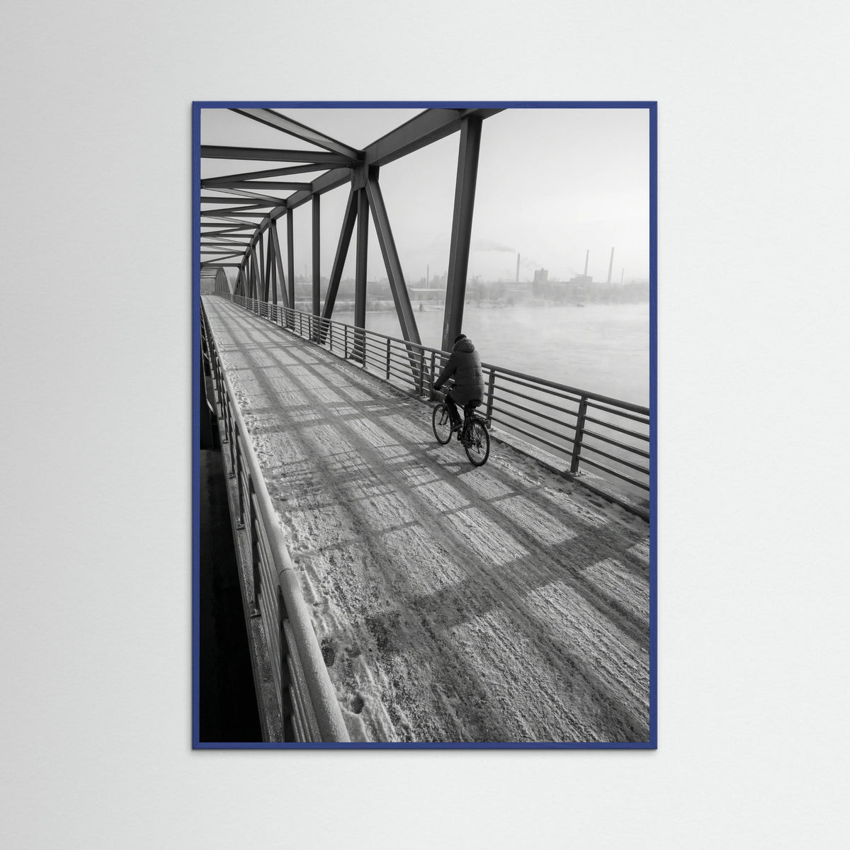 Blue Wood Winter Dawn Street