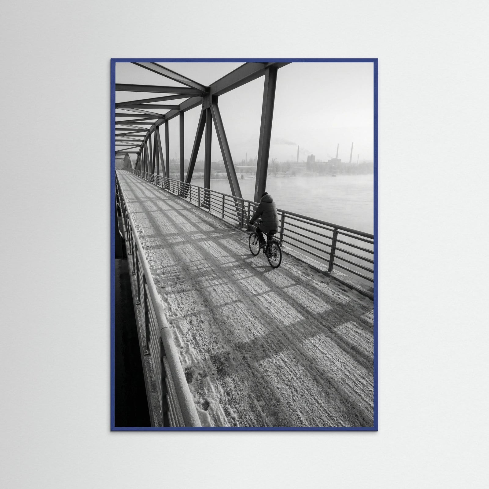 Blue Wood Winter Dawn Street