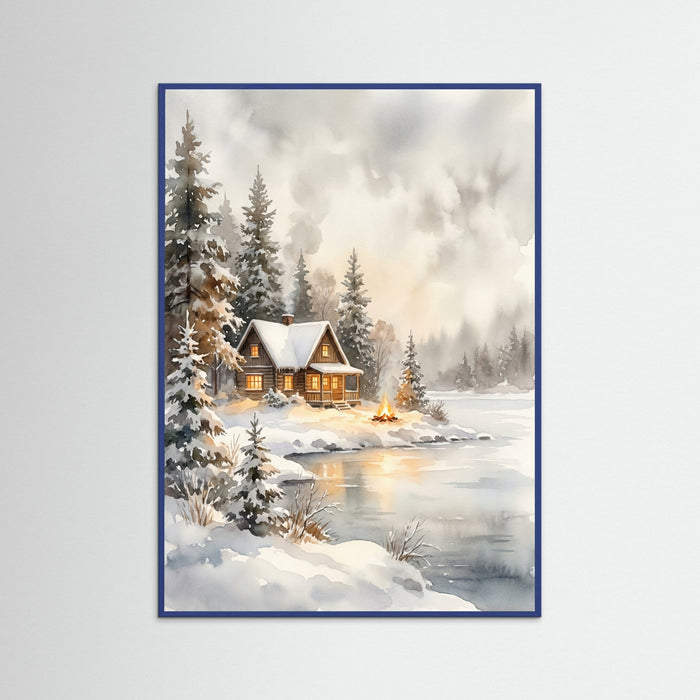 Blue Wood Winter Glow