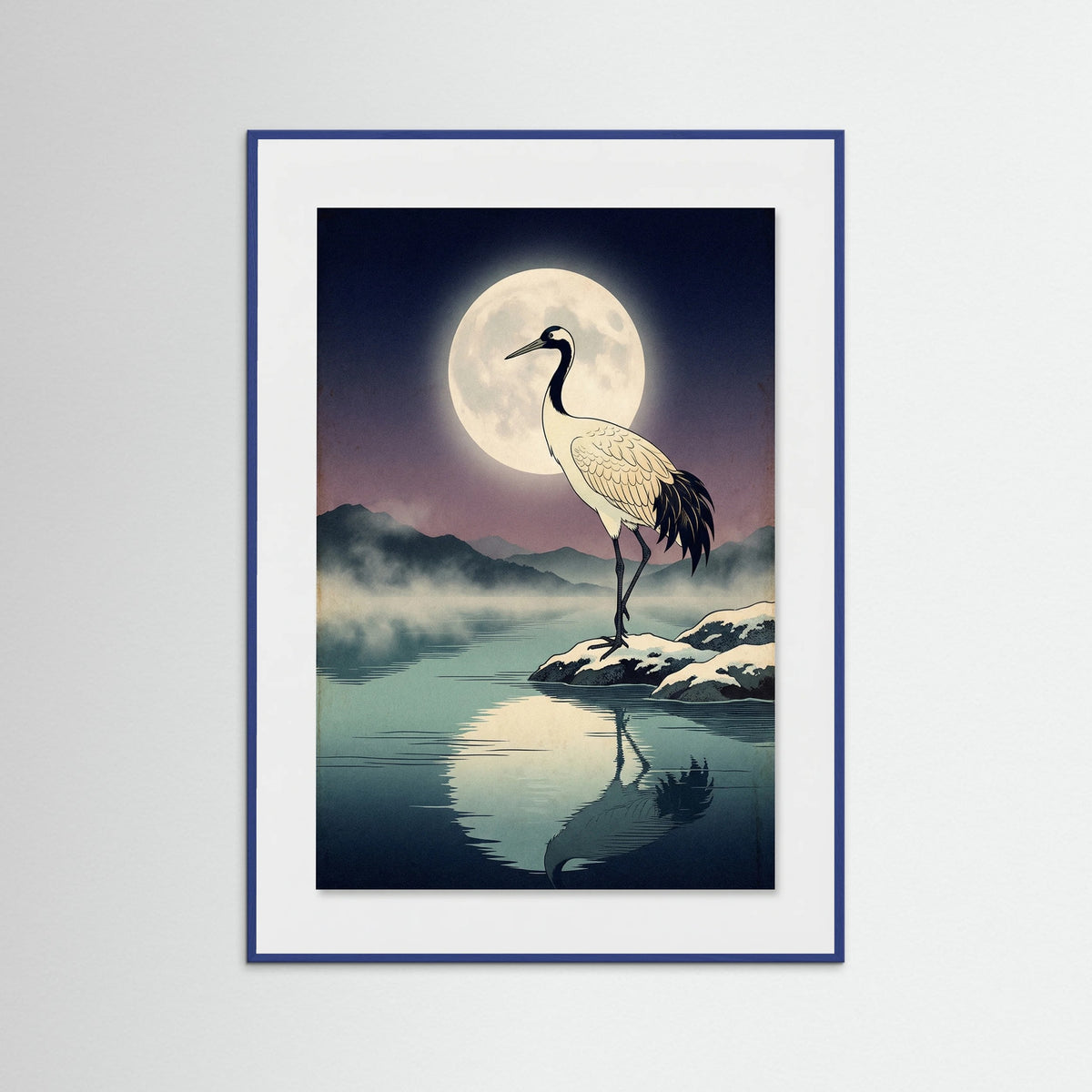 Blue Wood Winter Heron