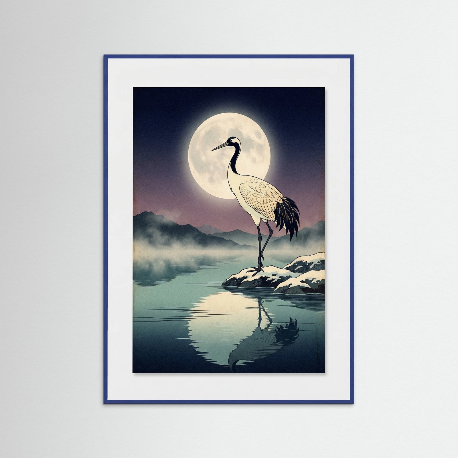 Blue Wood Winter Heron