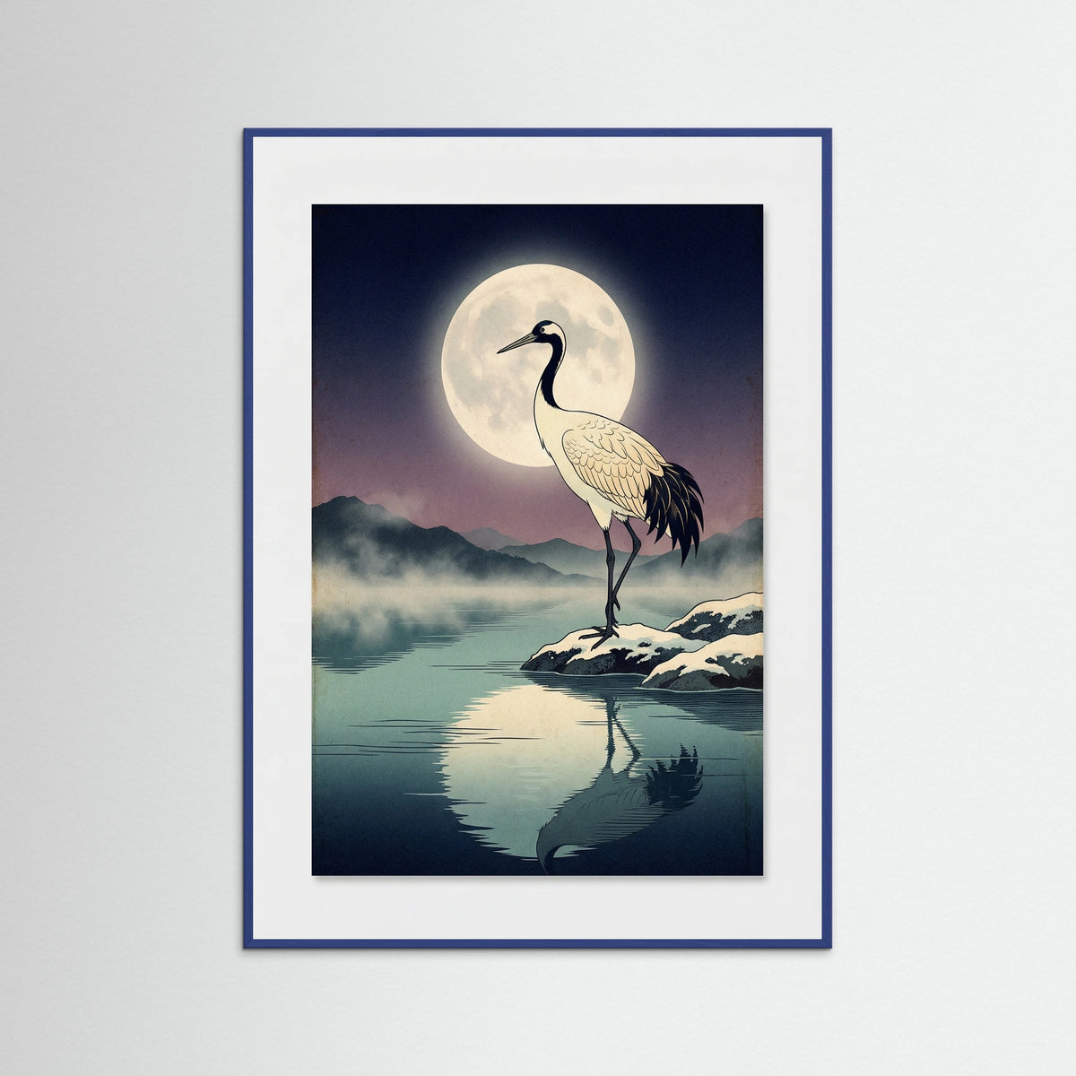 Blue Wood Winter Heron