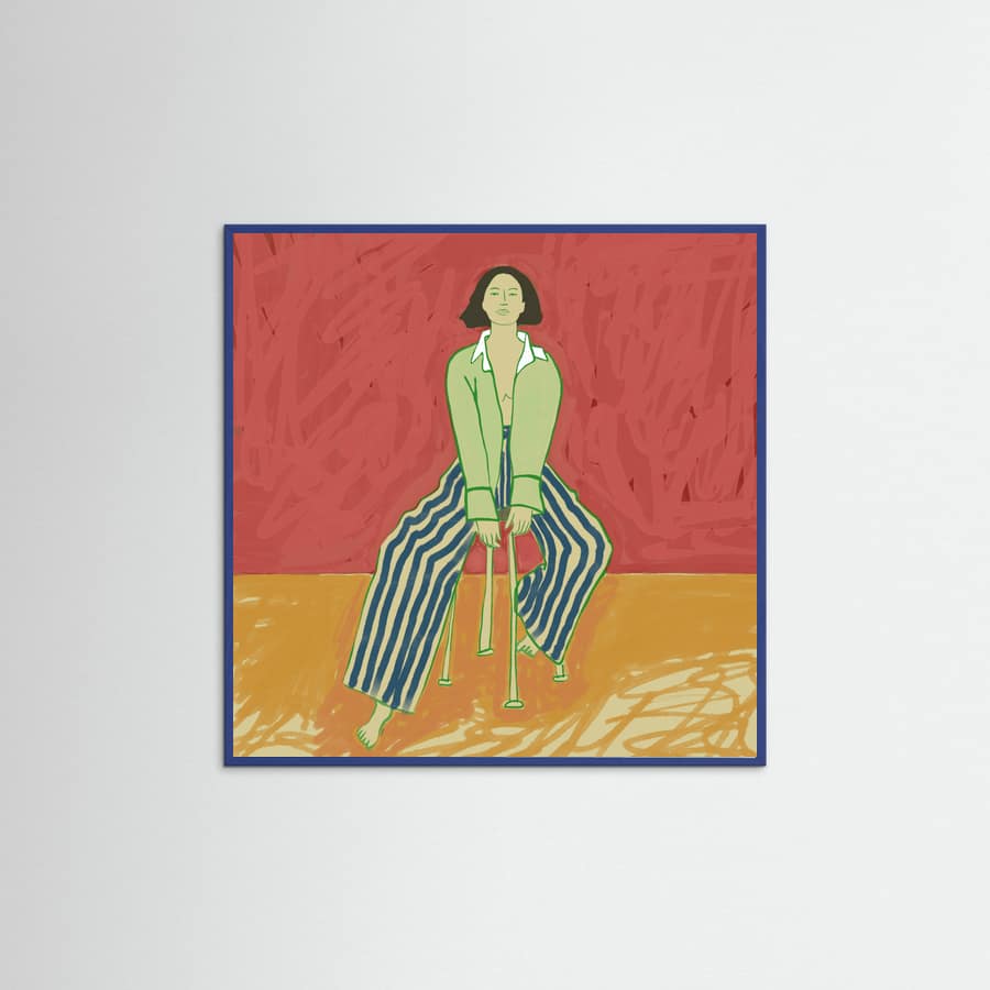Woman on stool Poster – Poster und Kunstdruck